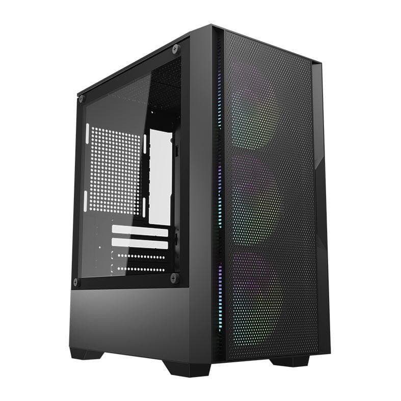 Gabinete Gamer Aigo Darkflash C195M Mesh, Rainbow, Mini-Tower,Com 3 Fans, Preto, AC-C195M-MESH-B-BR1