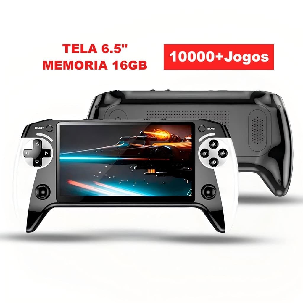 Video Game Console Portátil  LH-5 Tela 6.5" PSP +10000 Jogos Retro 16GB Display de Alta Definição