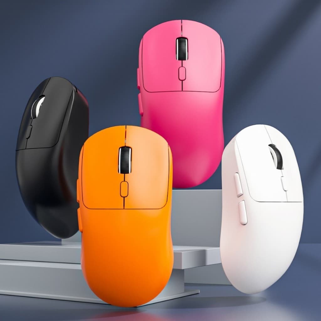 Mouse Gamer Sem Fio Tri-Mode Uniwity 6400 DPI Bluetooth 2.4G USB Recarregável para PC Notebook