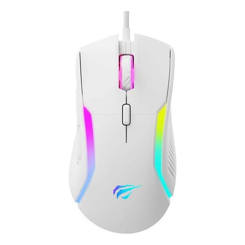 Mouse Gamer Havit Hv Ms1033 Rgb 8000 Dpi 9 Botões Branco