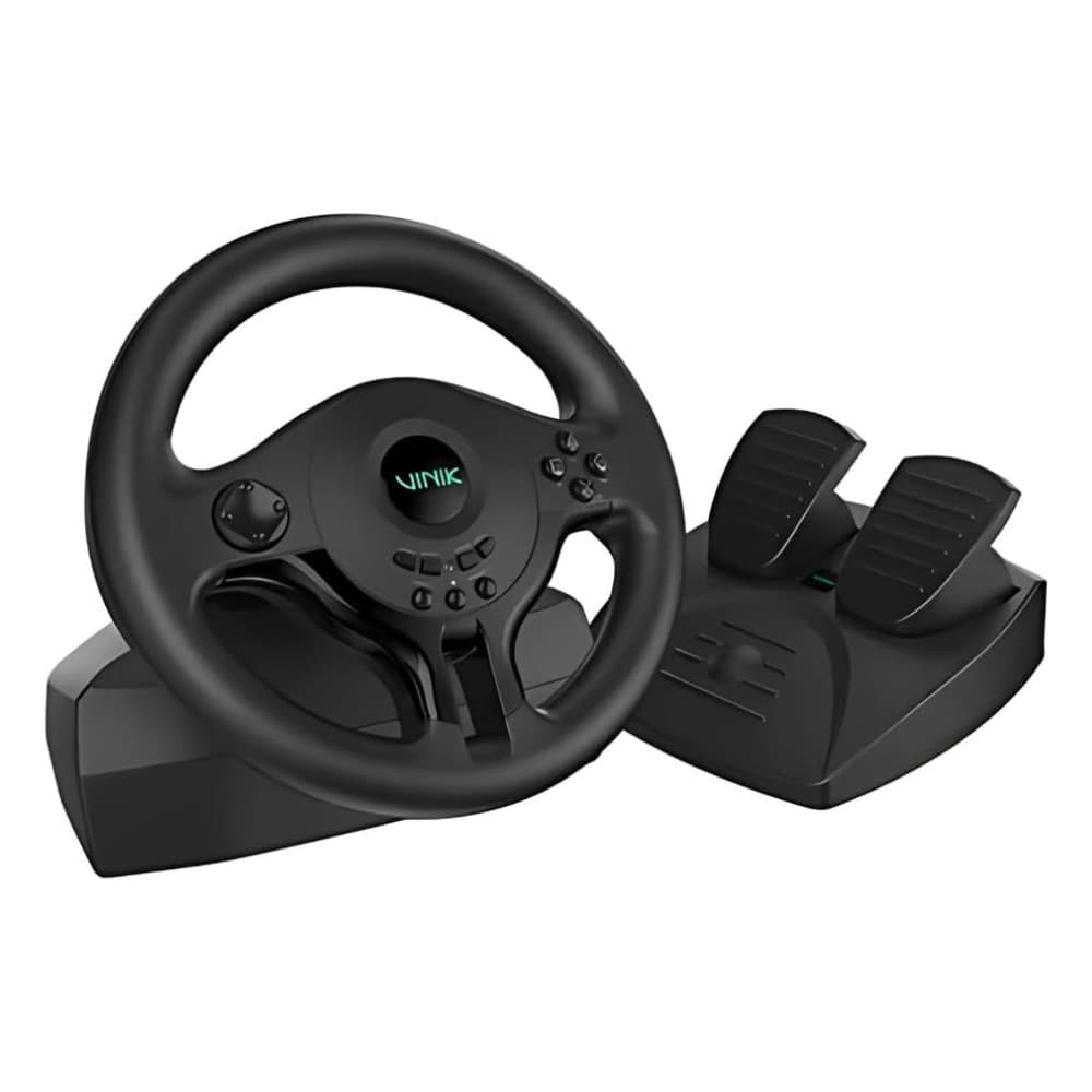 Volante Gamer Vinik GW180, 180 Graus, Vibração, Pedais, Mobile(OTG)/ Xbox S, X, One/PS4/Switch/PC