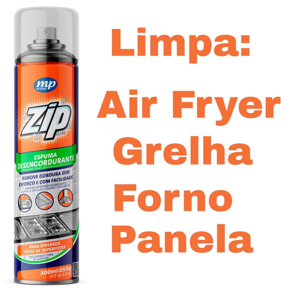 Zip Clean Espuma Limpa Gordura Remove Gordura 300Ml - My Place