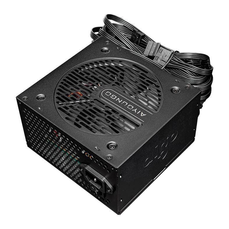 Fonte Aigo Darkflash AT450, 450W, 80 Plus Bronze, PFC ativo.