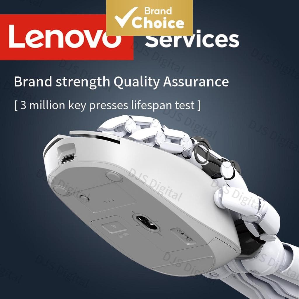 Mouse Ergonômico Lenovo Sem Fio Silencioso Alta Precisão Leve Portátil Acessório de Computador Diário para Escritório