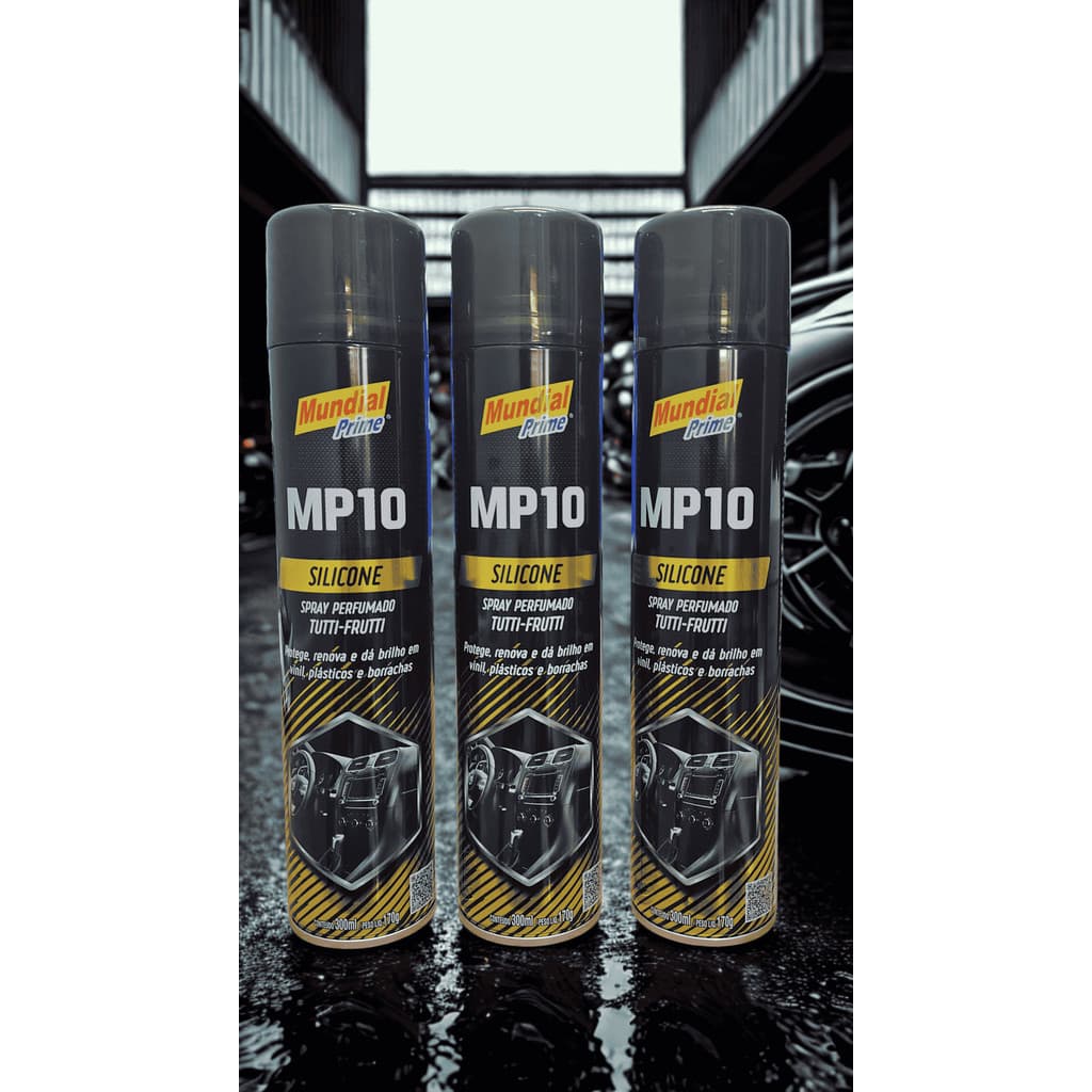 Kit 3 Silicone Spray Mp10 Tutti Frutti 300ml – Proteção, Brilho e Perfume Mundial Prime