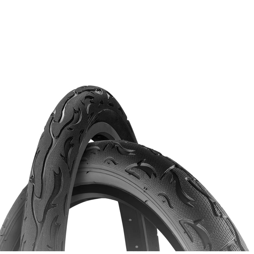 Par de Pneu Tipo Flame 29x 2.125 Balão Slick Bike Fogo Cor Preto