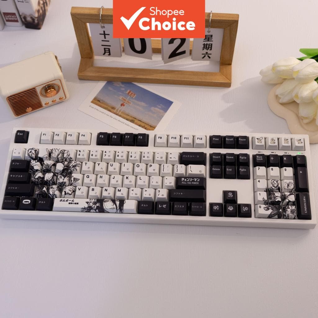 Rose Thunder Race PBT Keycaps 138 Teclas Dye-Sublimation Cherry Profile Teclado Mecânico Tampa Para 61/64/68/87/96/104/1