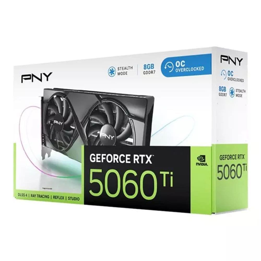 Placa de Video GeForce NVIDIA PNY RTX5060TI 8GB OC GDDR7 VCG5060T8DFXPB1-O