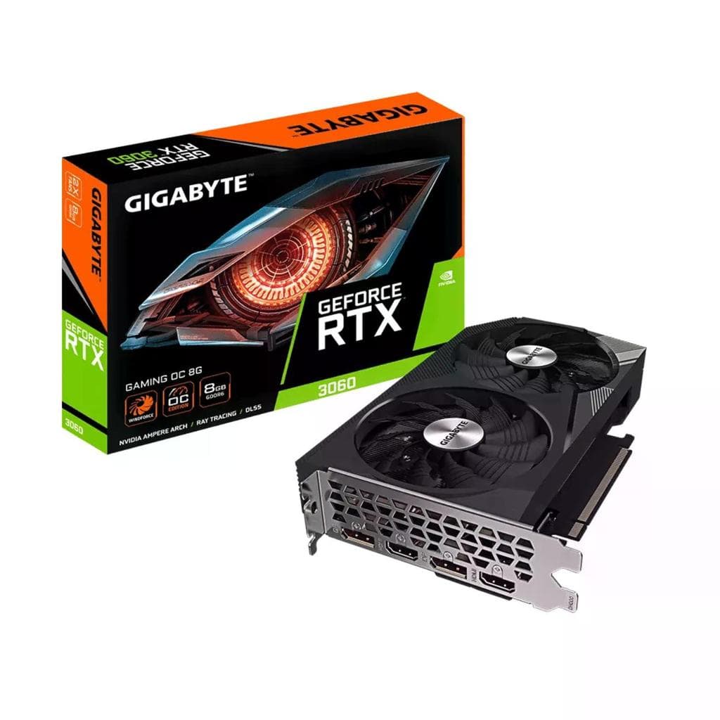 Placa de Vídeo Gigabyte GeForce RTX 3060 Gaming OC, 8GB, GDDR6, DLSS, Ray Tracing, 9VN3068GO-00-G20