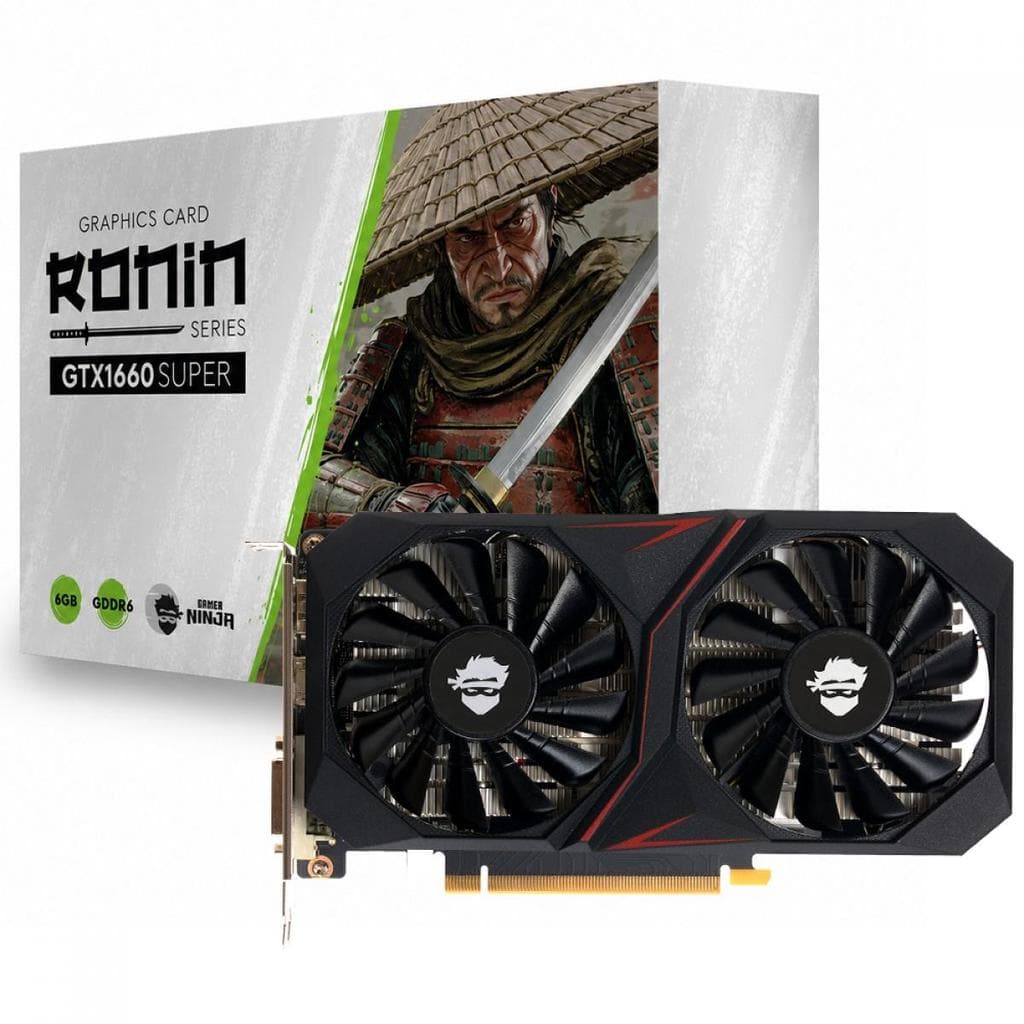 Placa de Vídeo Gamer Ninja NVIDIA GeForce GTX 1660 Super Ronin, 6GB GDDR6 192bit GN-PV-NVGTX1660S6D6
