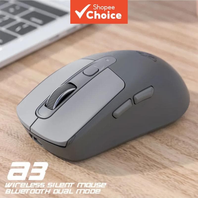 Mouse Gamer Sem Fio FREEWOLF A3 de Modo Duplo - 2.4G e Bluetooth, Leve, Ergonômico, Recarregável para PC/Laptop/Mac