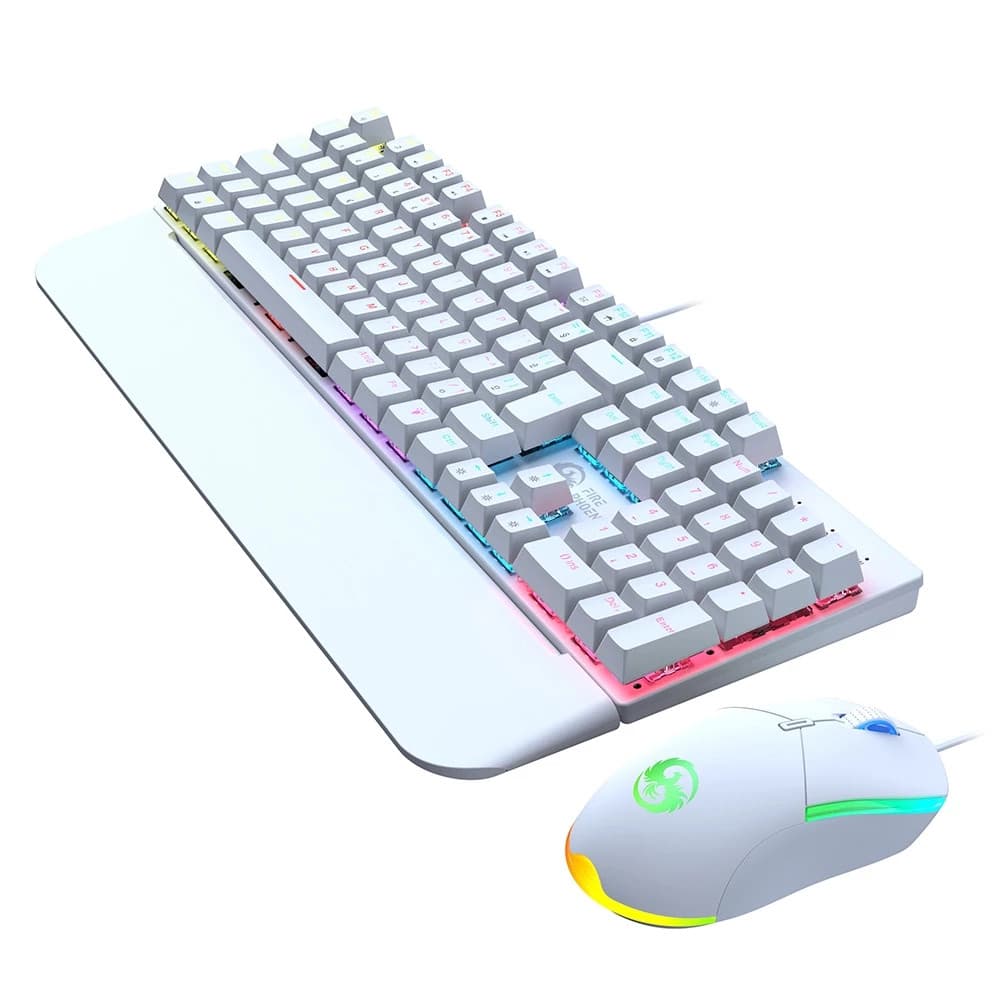 Kit Teclado Mecânico Gamer Switch Blue RGB + Mouse 3200DPI Anti-Ghosting PC - ESCOLHA POR MODELO