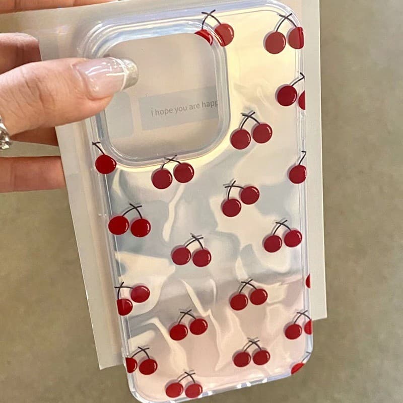Capa Capinha Para iPhone 13 11 12 14 15 16 Plus Pro Max Roxo Cereja Gradiente Aurora Anti-Queda