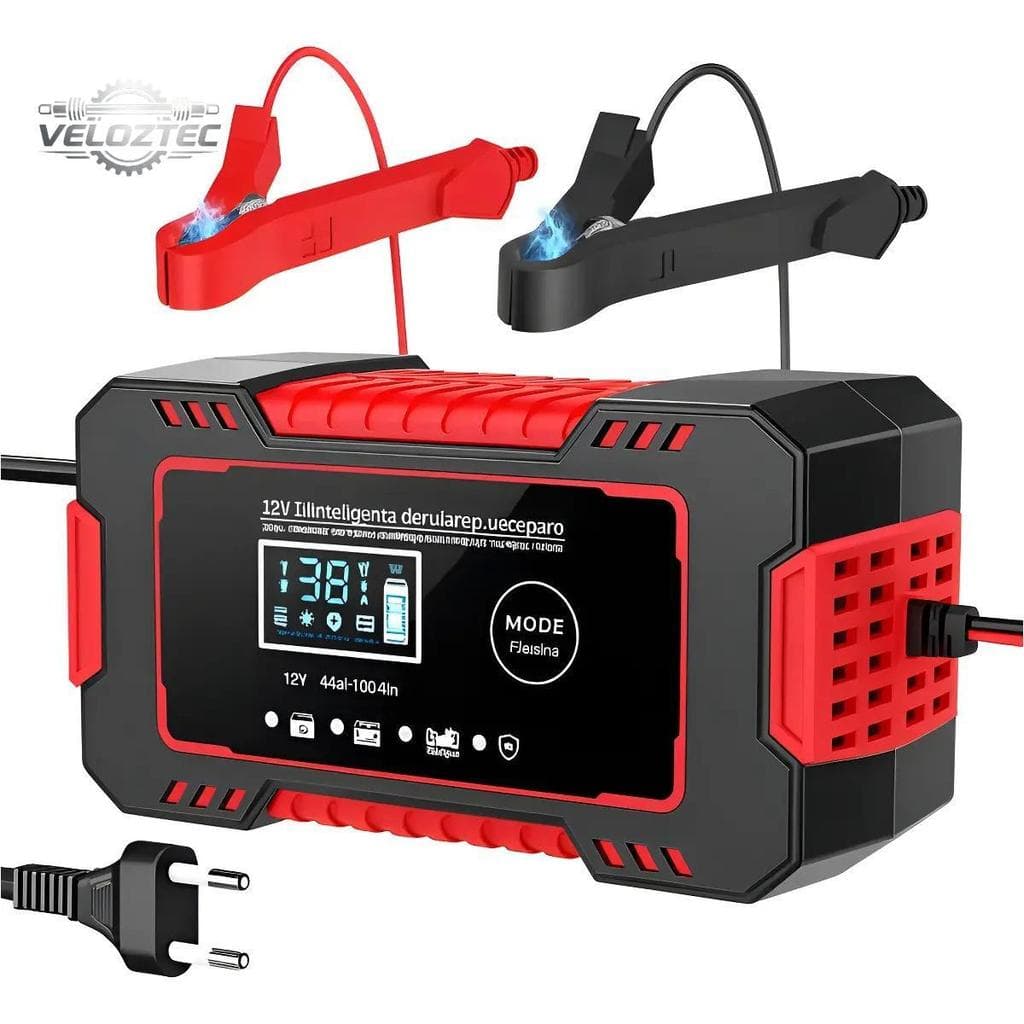Carregador bateria automotivo inteligente 12V com Display Digital Automático Energia Reparação Puls