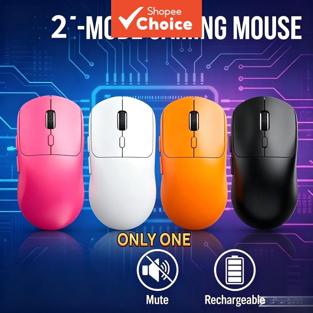 Mouse Silencioso Sem Fio Recarregável, Conexão Dupla 2.4G & Bluetooth Mouse Ergonômico Fino e Portátil, Carregamento