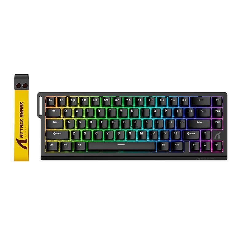 Teclado Magnetico Attack Shark X68 HE, RGB, Switch Magnetico Linear, Preto, X68-HE-BLACK