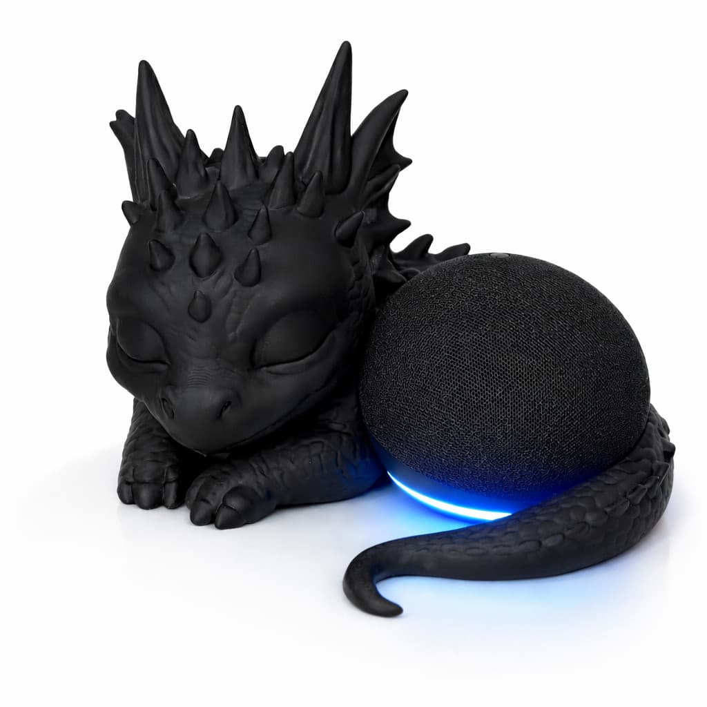 Suporte Dragão Bebê para Echo Dot 4ª e 5ª Geração – Design Moderno e Base Estável