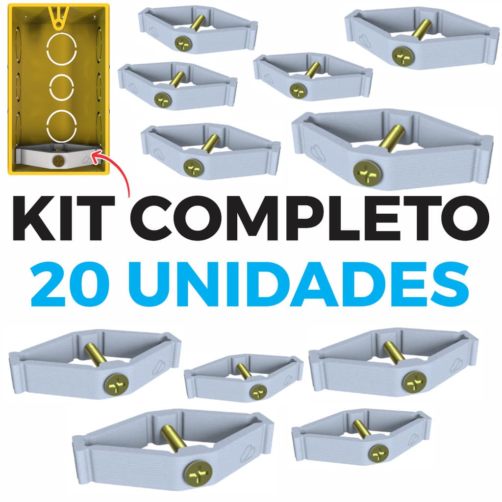 Kit Salva Abas Caixinha De Luz  P/ Tomada Interruptor Elétrico  Reparo Instalação Caixas de Parede