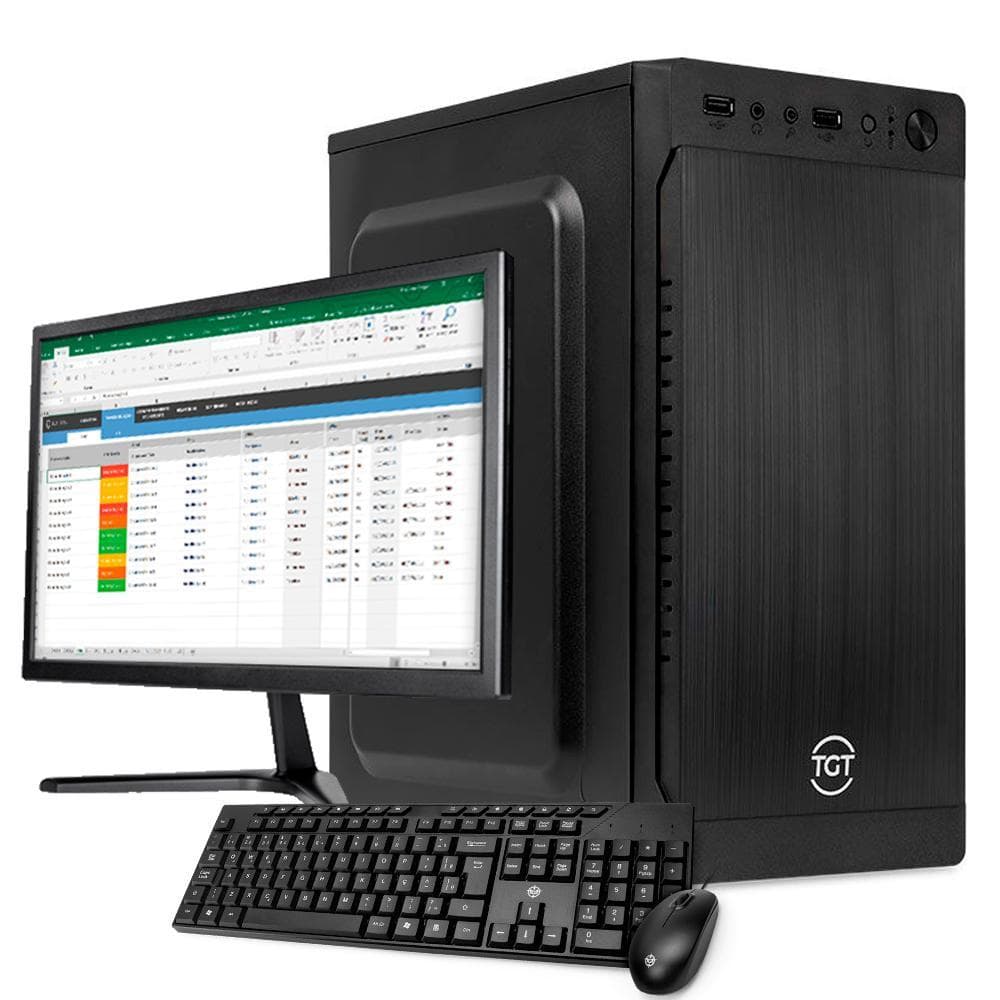 PC Home Essential S, Intel Core i3, 8GB DE RAM, SSD 240GB, Completo com Monitor e Periféricos