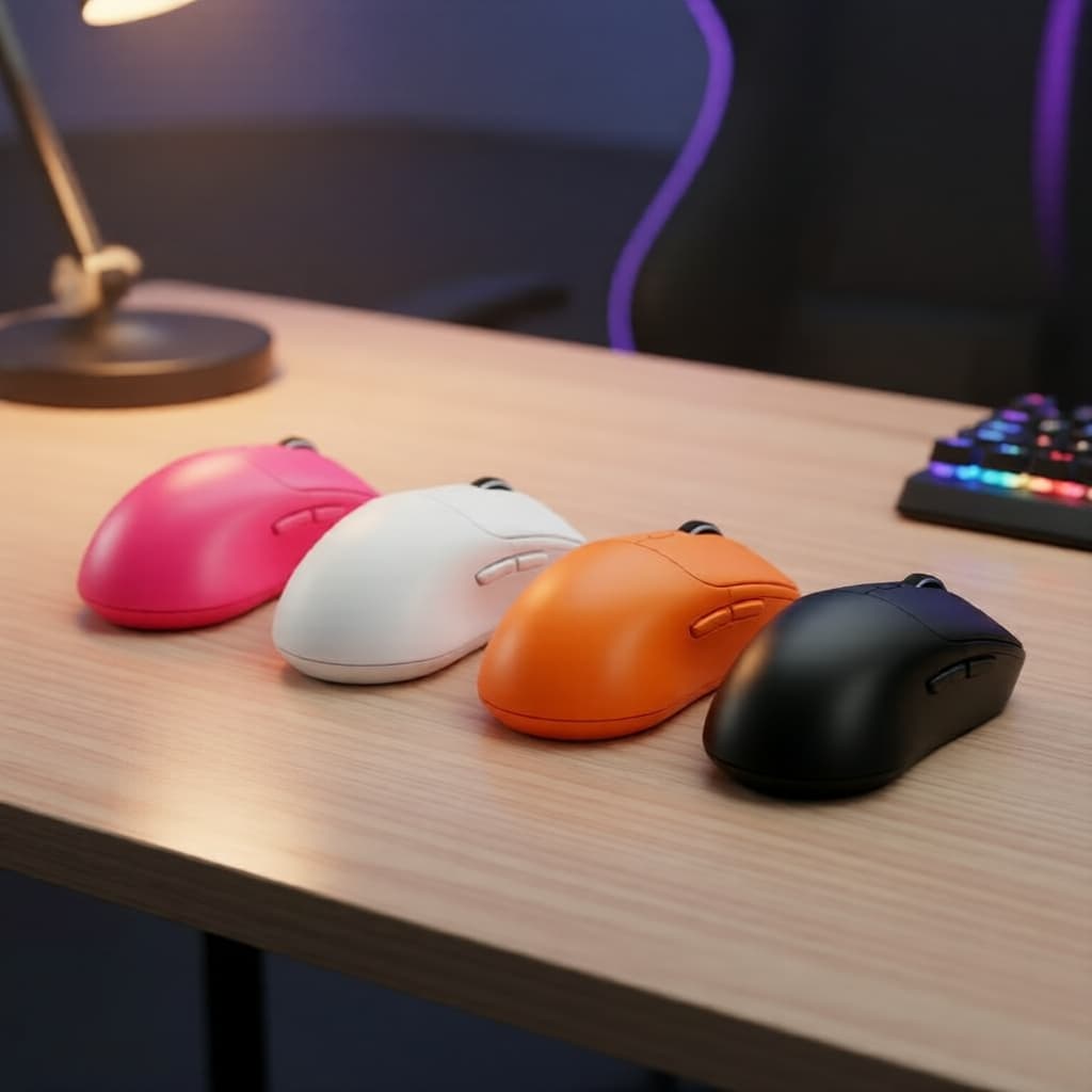 Mouse Wireless Bluetooth e 2,4G Dupla Banda, Mouse de Computador Portátil Recarregável Silencioso, 5 Botões Design